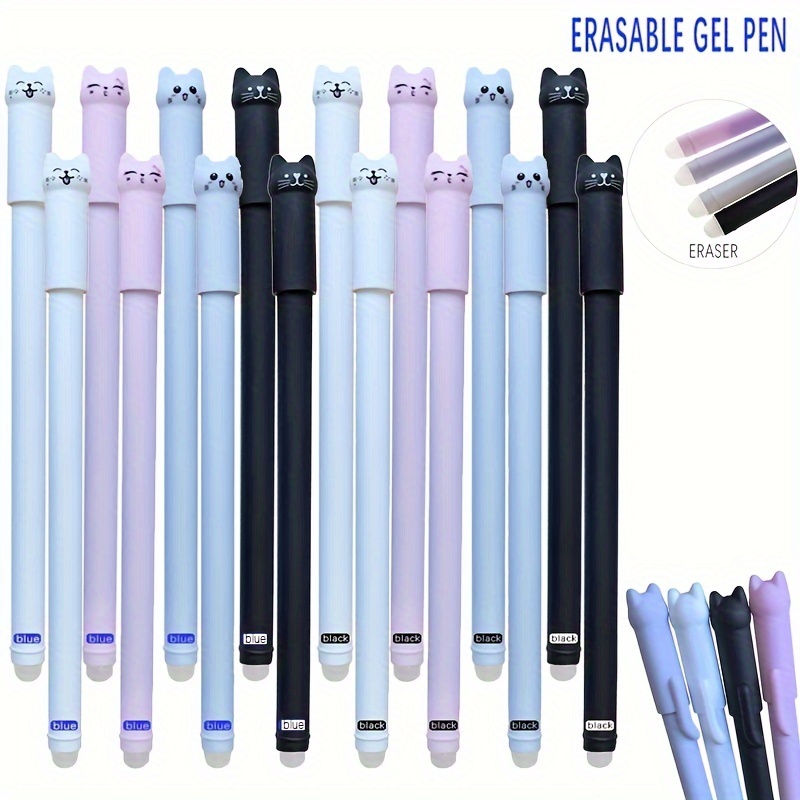 

4/8/12pcs Erasable Gel Pens Set 0.5mm Washable Handle Magical Eraser Gel Pen Blue/ Erasable Refills Rod Office Writing Stationery