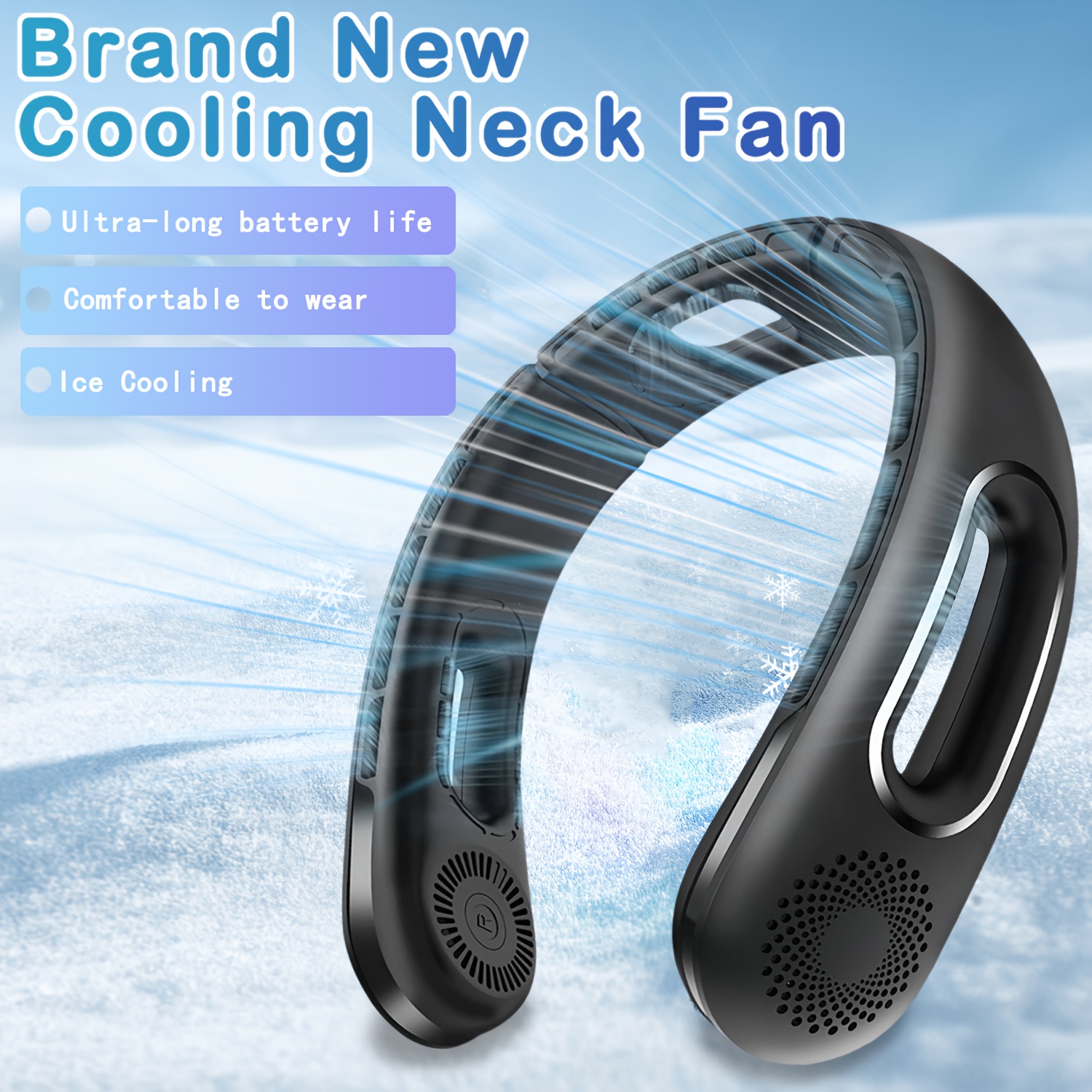 

5200mah Portable Bladeless Neck Fan - 360° Cooling Neck Fan, 4 Speeds, Quiet, 5200 Mah Battery Operated Usb Wearable Personal Gifts For Women, Travel, Outdoor