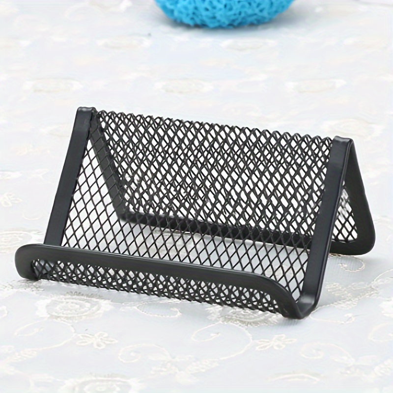 

Sturdy Iron Card Holder: Perfect For Business Cards, Notes, And Gift Cards - Durable Desk Accessory