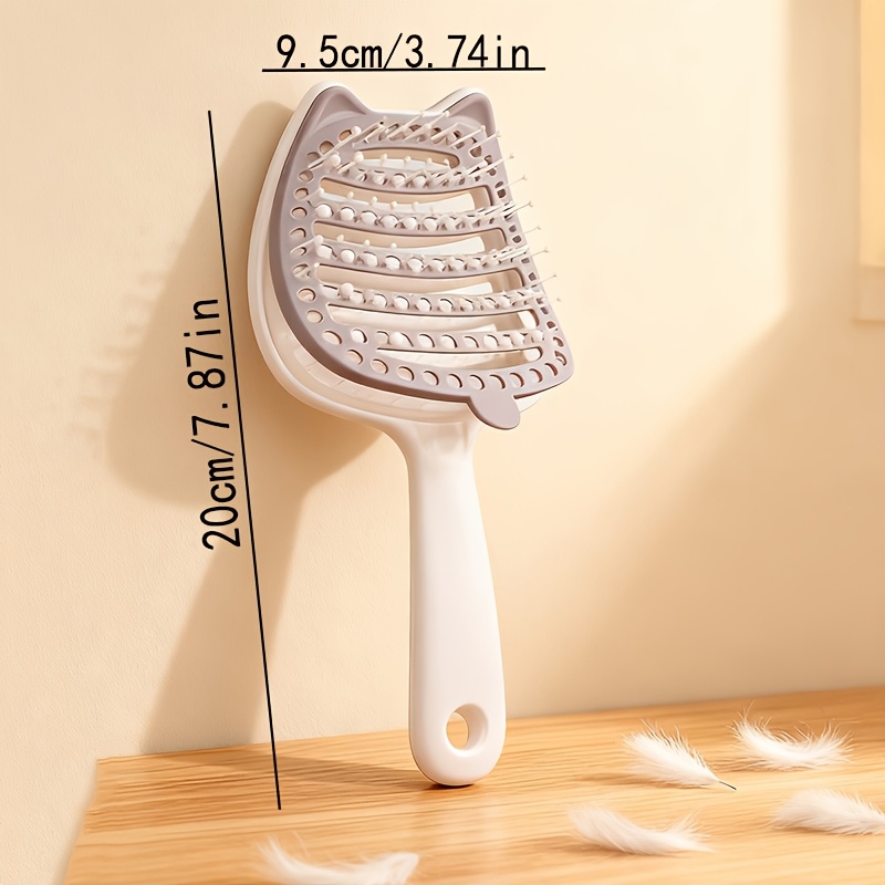 Peine de Peluquería Esponjoso, Cepillo para Masaje del Cuero Cabelludo y Cuidado del Cabello, Cepillo Desenredante para Cabello Rizado y Liso, Cepillo para Desenredar, Cepillo para Cabello Mojado o Seco, Cepillo para Mujeres para Todo Tipo de Cabello