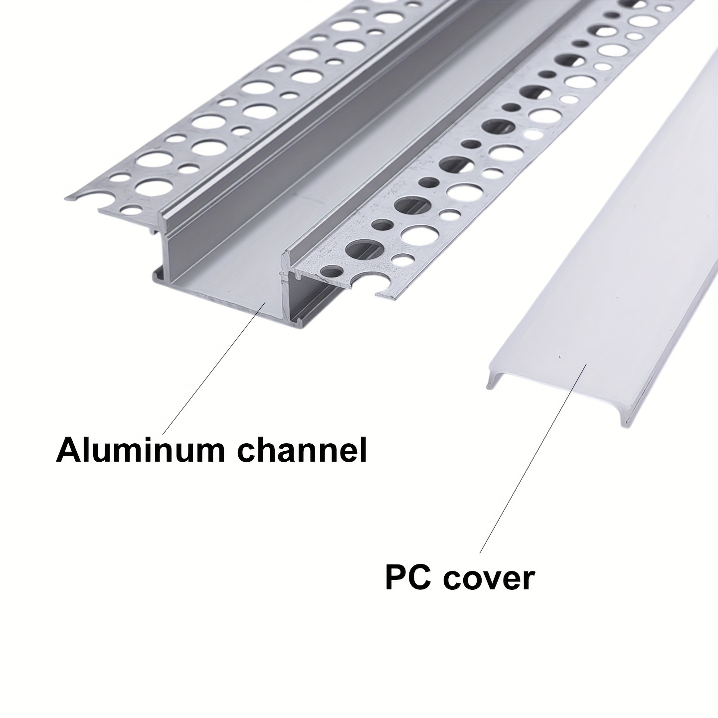 shipping 10 pack 3 3ft 1m plaster style led aluminum channel led light strip diffuser channel borderless recessed drywall aluminum for walls and ceilings with creamy white diffuser and end caps 1