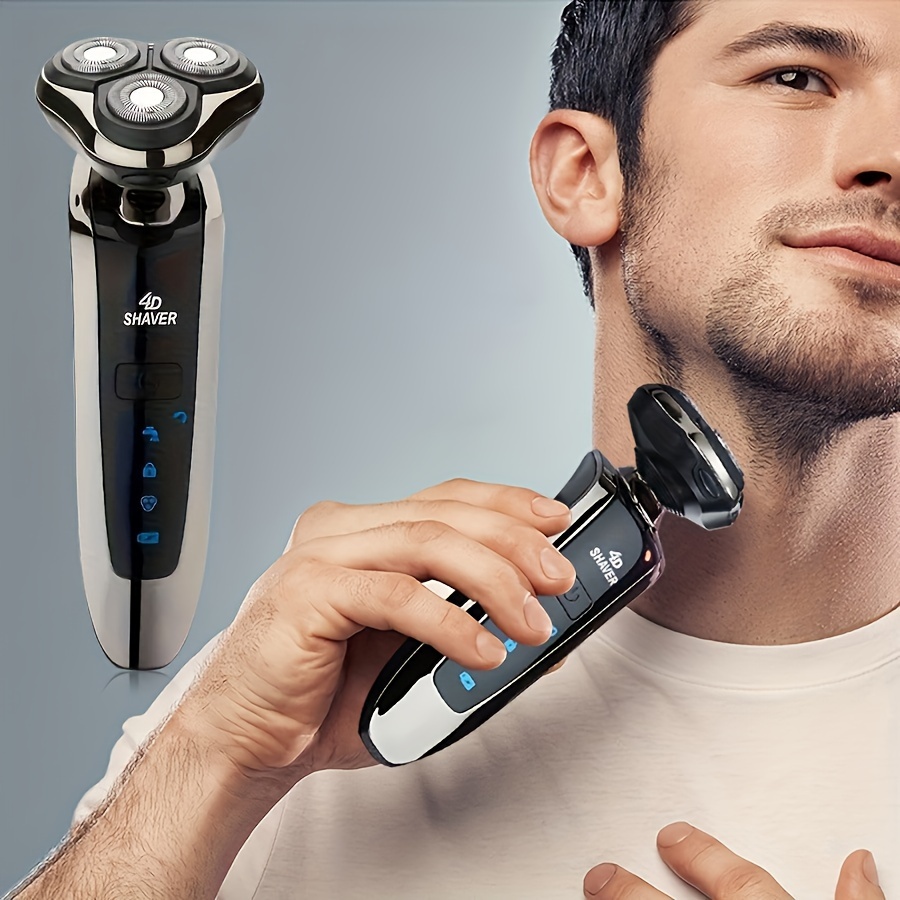 Maquinilla de afeitar eléctrica para hombres, resistente al agua, IPX7,  afeitadoras de barba para hombres, rasuradoras rotativas 3 en 1,  recortadoras