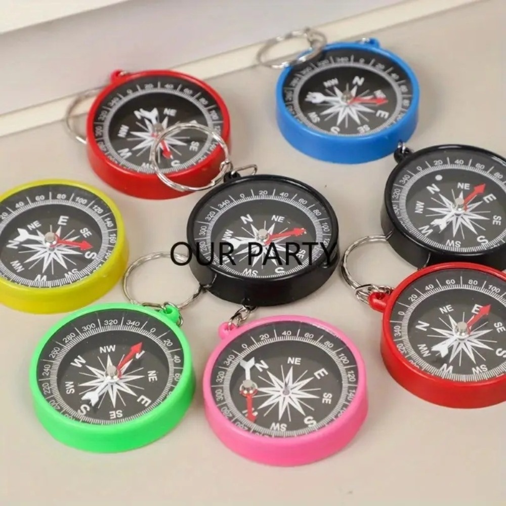 25pcs Outdoor Compass Keychain for Camping