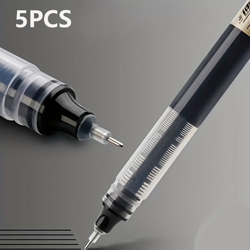 TEMU Stylo Gel Liquide Direct Bureau Stylo à Aiguille Complète Tube Étudiant Papeterie Stylo à Eau Grande Noir Stylo à Séchage Rapide