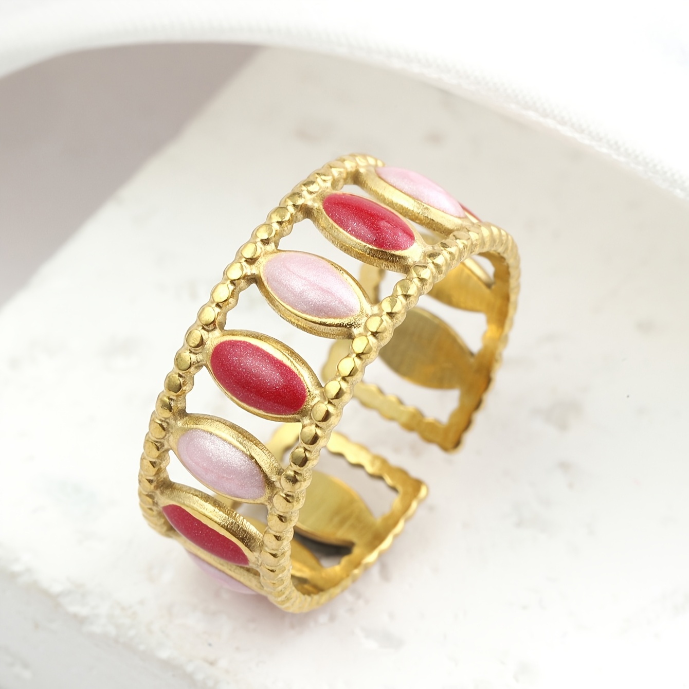 Minimalist Geometric Stainless Steel Open Ring