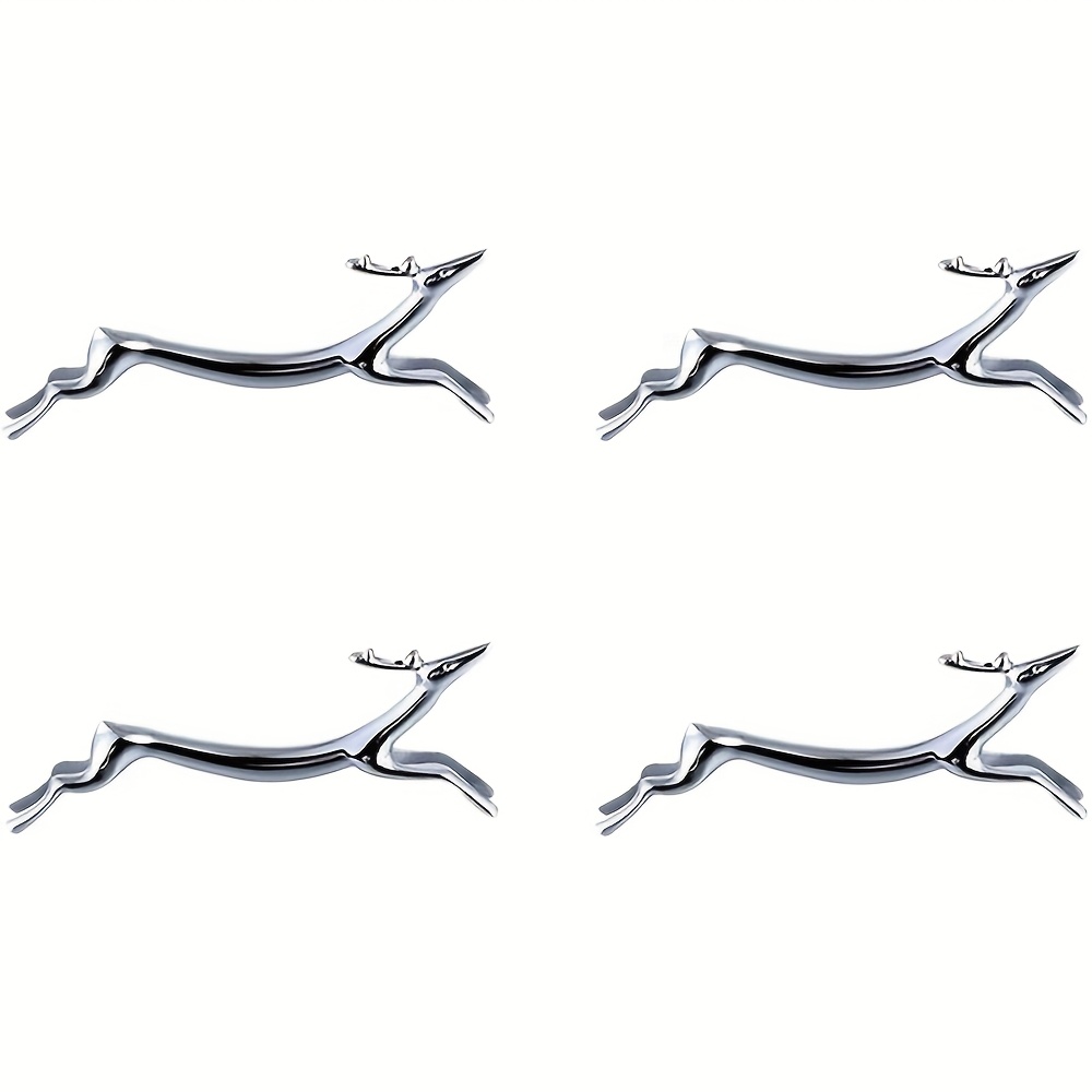Image of A Set Of 4, Metal Chopstick Rests, Chopstick Spoon Rests Knife And Fork Rests, Cutlery Racks, Silver Animal-shaped Multi-functional Fork And Spoon Rests (deer)