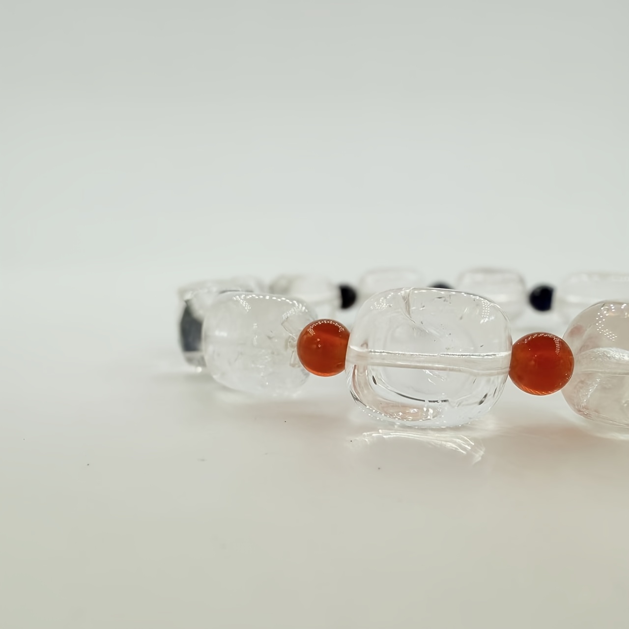 Natural Clear Quartz Freeform Bead Bracelet, Elegant Gift