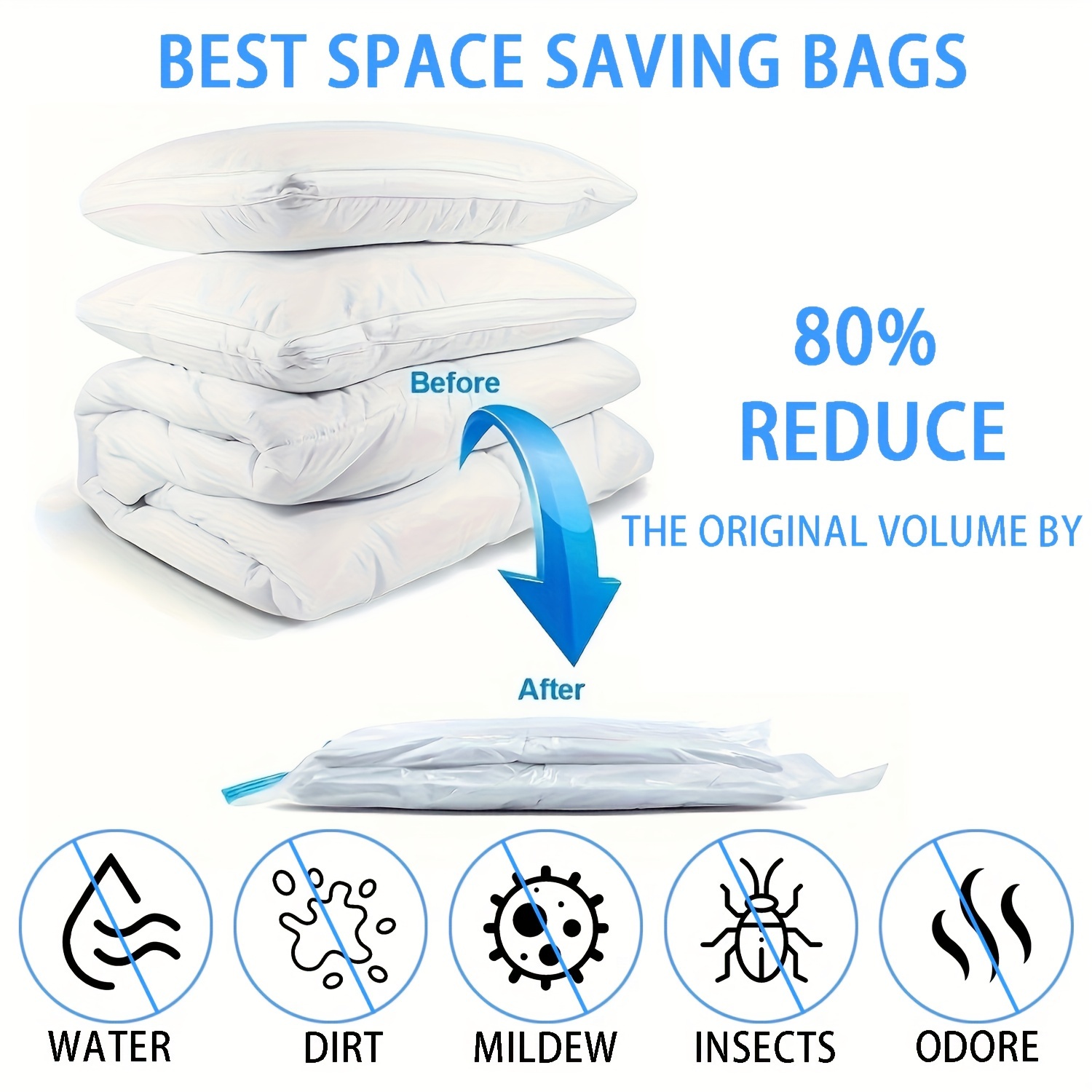 8pcs bag 1 plastic bag for blankets duvets details 0