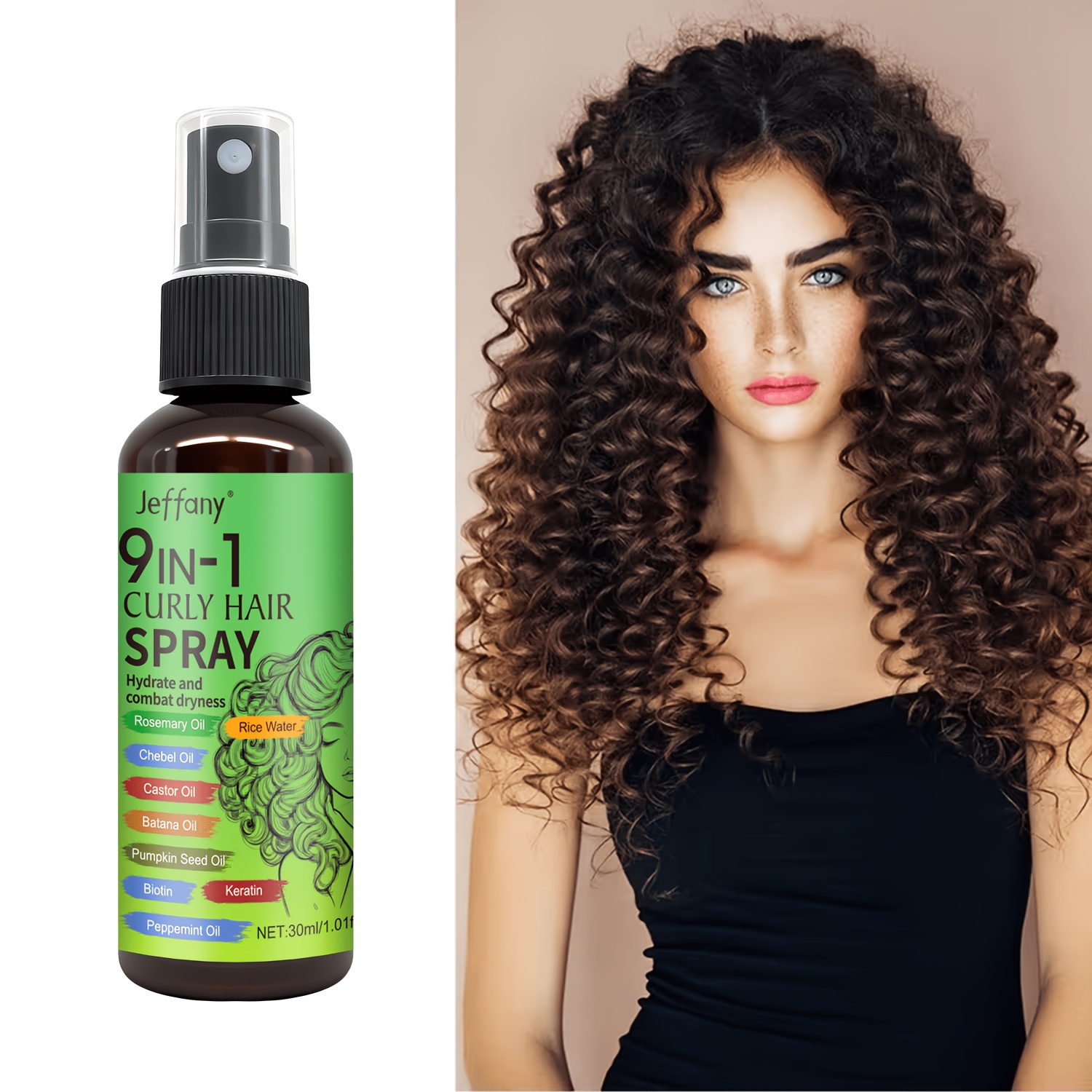 9-In-1 Curl Hair Spray with Natural Oils