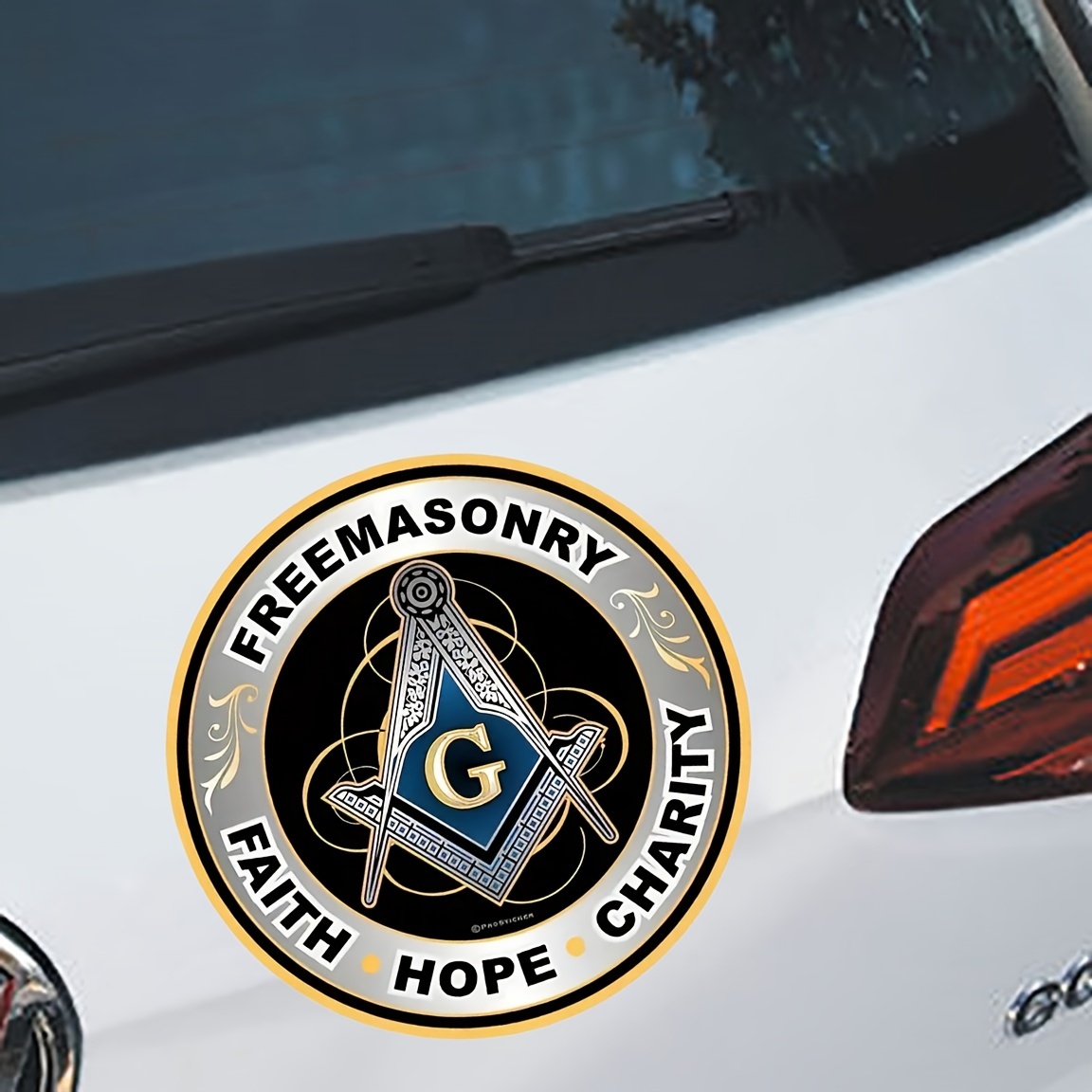 Freemason Compass Decal Stickers Faith Charity Designs - Temu