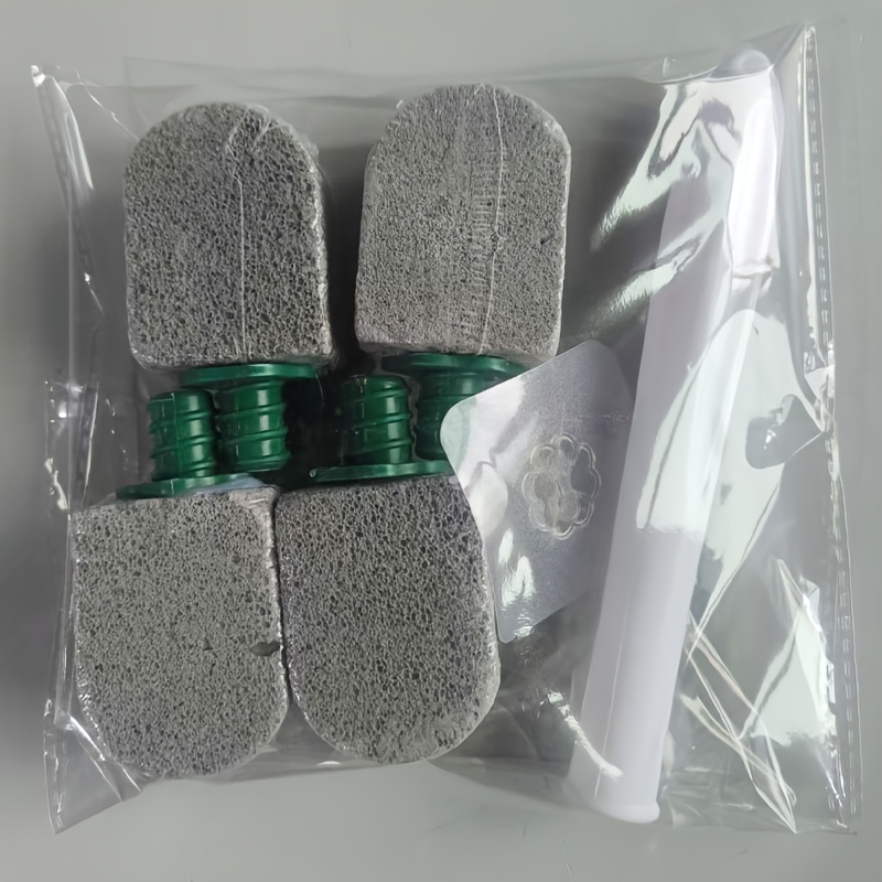 TEMU 6pcs Set, Including 4 Cleaning Sticks, 1 Handle, And 1 Hook, Replaceable Long-handled Pumice Cleaning Brush, Toilet Cleaning Stone, Suitable For