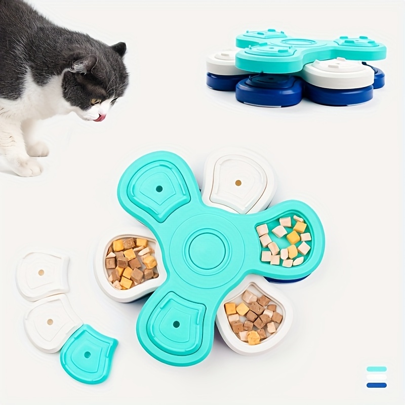Dog Slow Feeder Bowl Three-Layer Flower Rotating IQ Pet Sniffing Obstacle IQ Training Slow Feeder