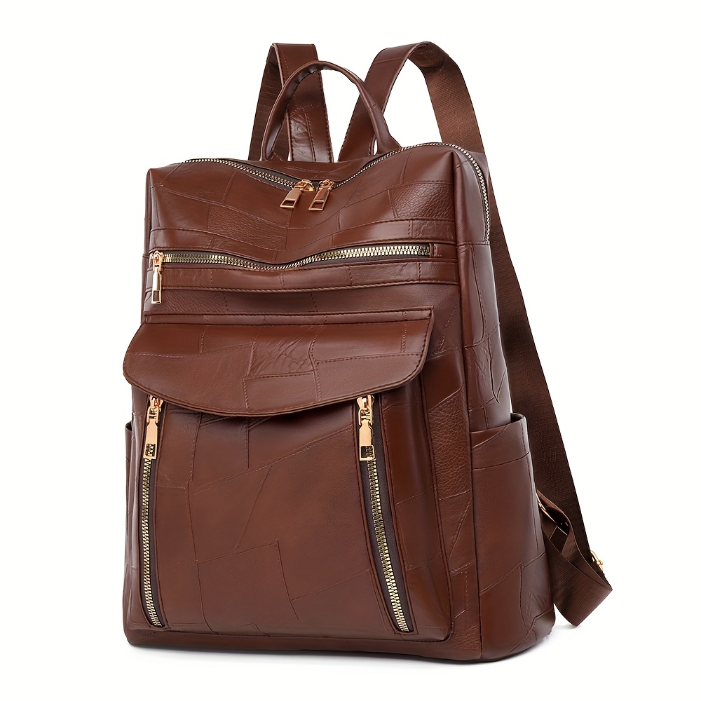Mochilas para Mujeres Mochila Elegante para Mujeres Adecuada para la Universidad y Viajes - Mochila de Gran Capacidad con Correas Ajustables y Cierre de Cremallera, Diseño Minimalista, - / //