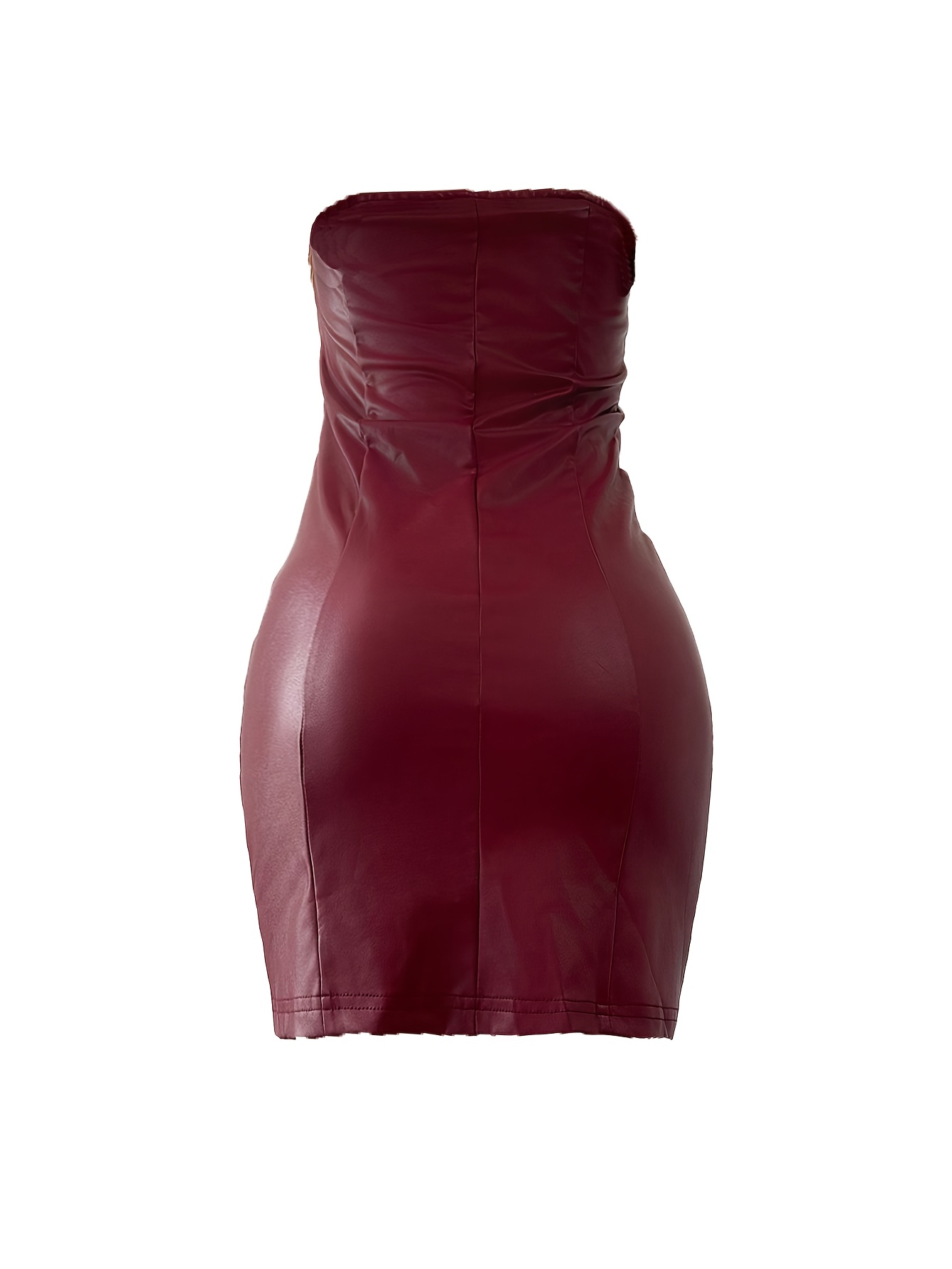 chinese dress ladies Raise The Heat Faux Leather Mini Tube Dress main image 1