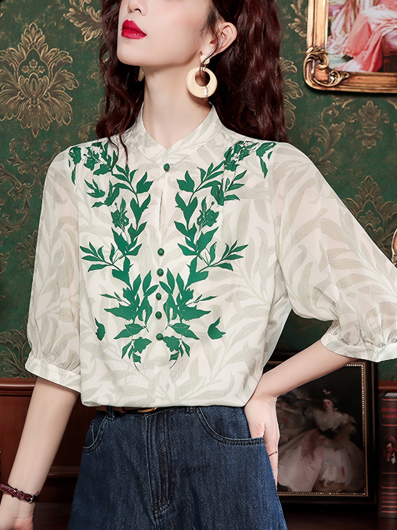embroidery blouse sold on Temu United States