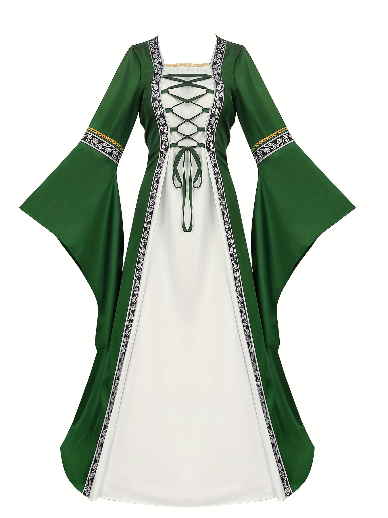 1 pièce robe costume médiéval renaissance femme manches - Temu Switzerland, image size:800x1067