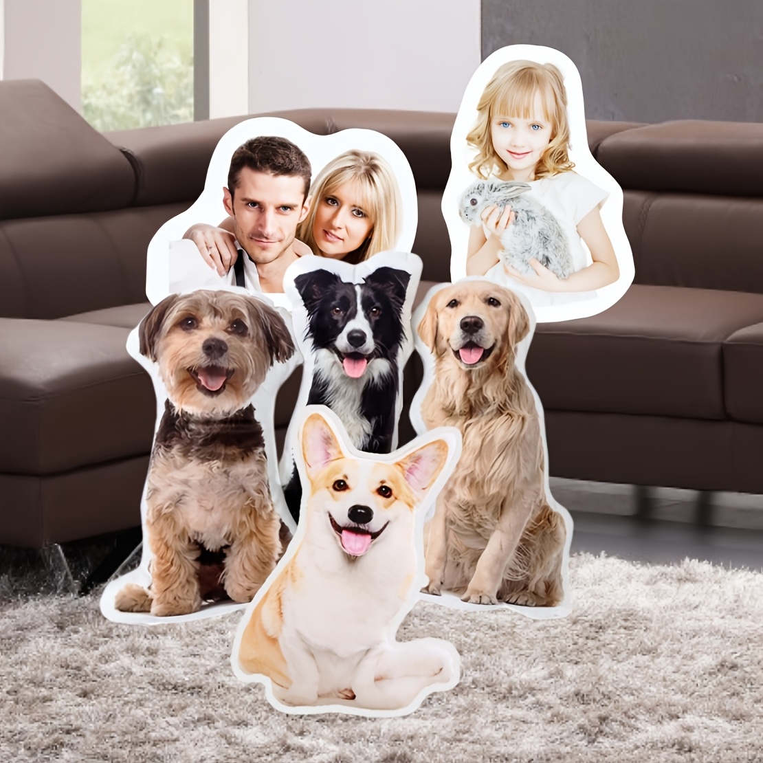 

Custom Photo , Personalized Pet Image Plush Pillow, Custom Pet Cushion, Polyester Knit Fabric, Pet Souvenir Suitable For Dogs And Cats, Suitable For 14 Years Old And Above