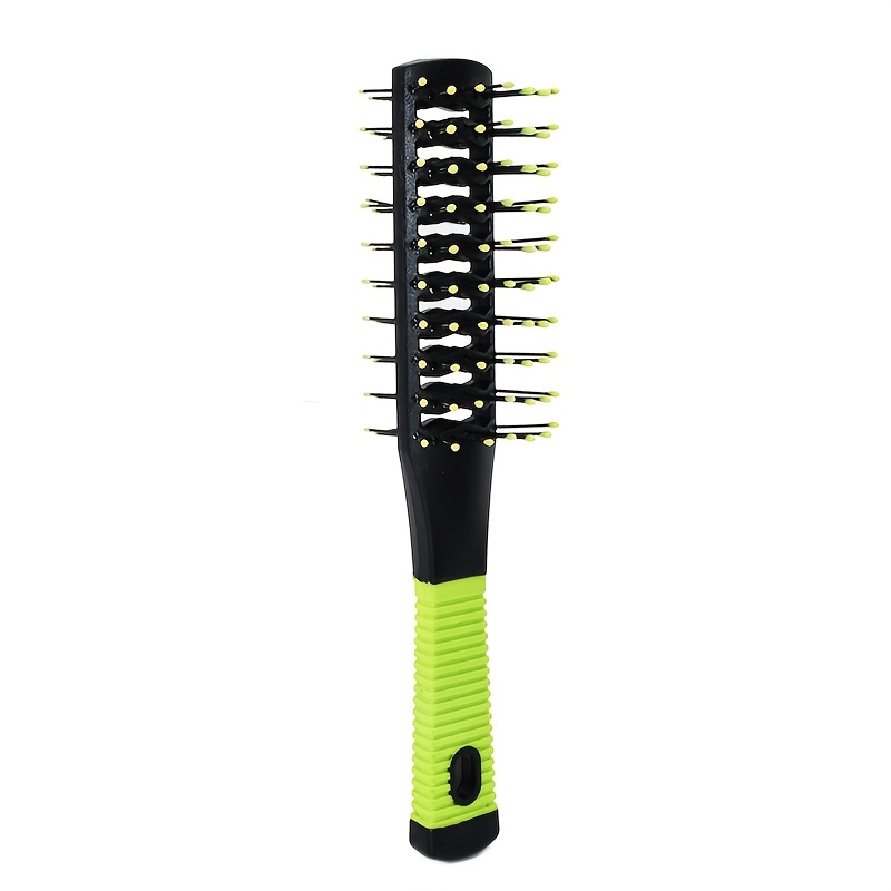 TEMU Vented Hairbrush, Anti-static Double Row 2-sided Comb Best For Blow Drying Styling Care Style Men Women, Bristle 2 Dual Vent Plastic Half Round