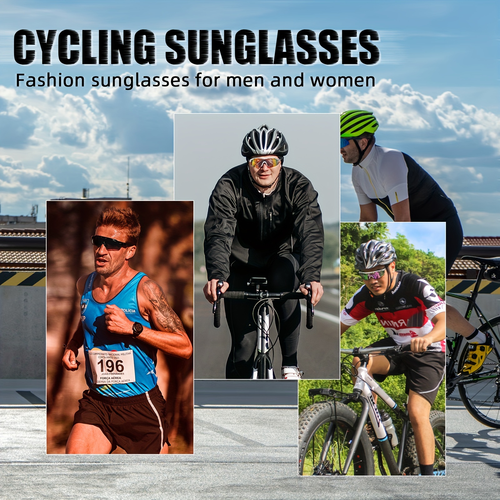 Premium Trendy Cool Fantasy Wrap Around Sunglasses For Men Women Outdoor  Sports Vacation Travel Cycling Running Golf Hiking Supply Photo Prop, Shop  The Latest Trends