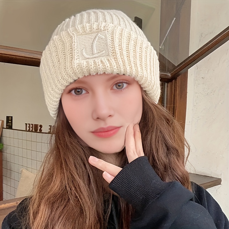 

's Fleece-lined Knit Beanie - Windproof, & Hat Tie-dye Pattern