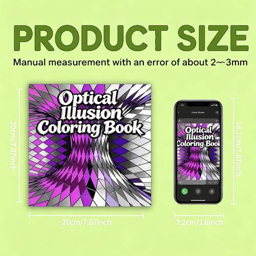 1 book 20cm x 20cm adult coloring book suitable for women 24 page mandala pages with relaxing visual illusion coloring for mandala patterns for adults gift for moms artists hobbyists