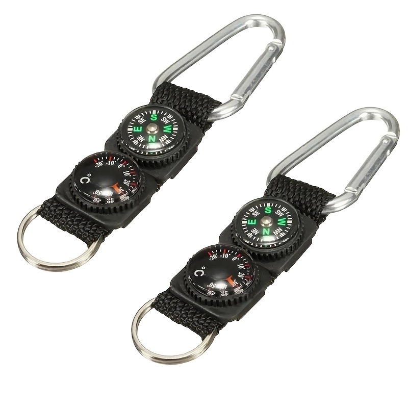 Outdoor Compass Keychain, Mini Metal Thermometer, And Portable Outdoor /keychain Plastic Compass With Thermometer Compass