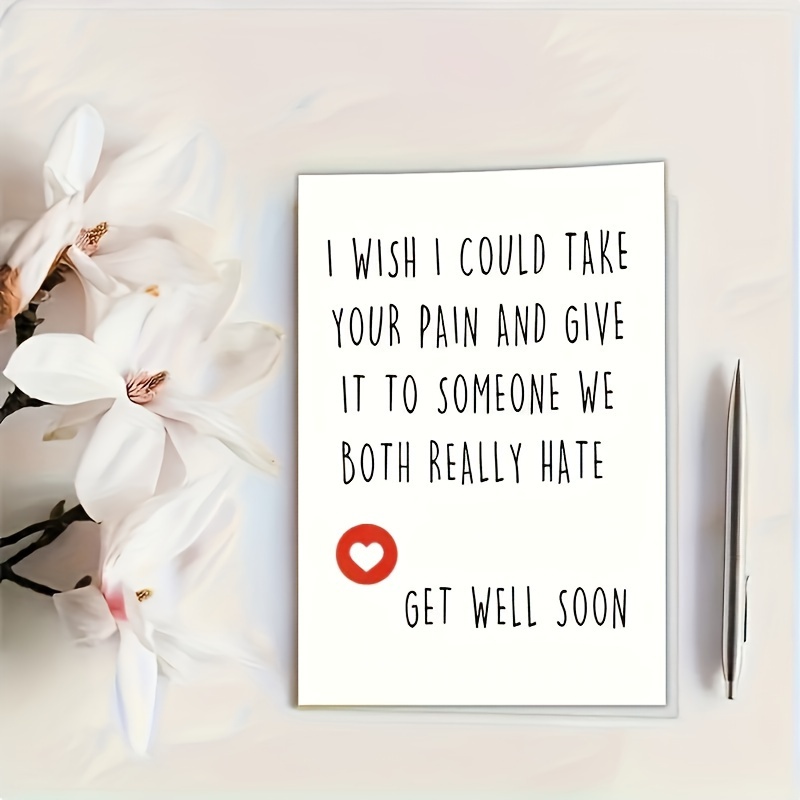 

Humorous Get Well Soon Greeting Card - Encouraging Recovery Wishes, Cheeky Post-surgery Card For Anyone, Unisex Sweet Support Card For Friends - Get Well Occasion