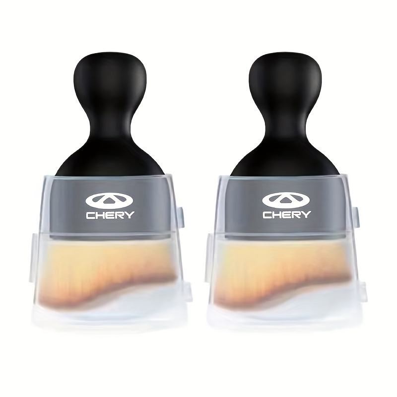 TEMU 2pcs For Chery Bristle Car Cleaning Brush, With Soft Bristles And A Protective Cover, For Deep Cleaning Of Hard-to-reach And Narrow Spaces, Car