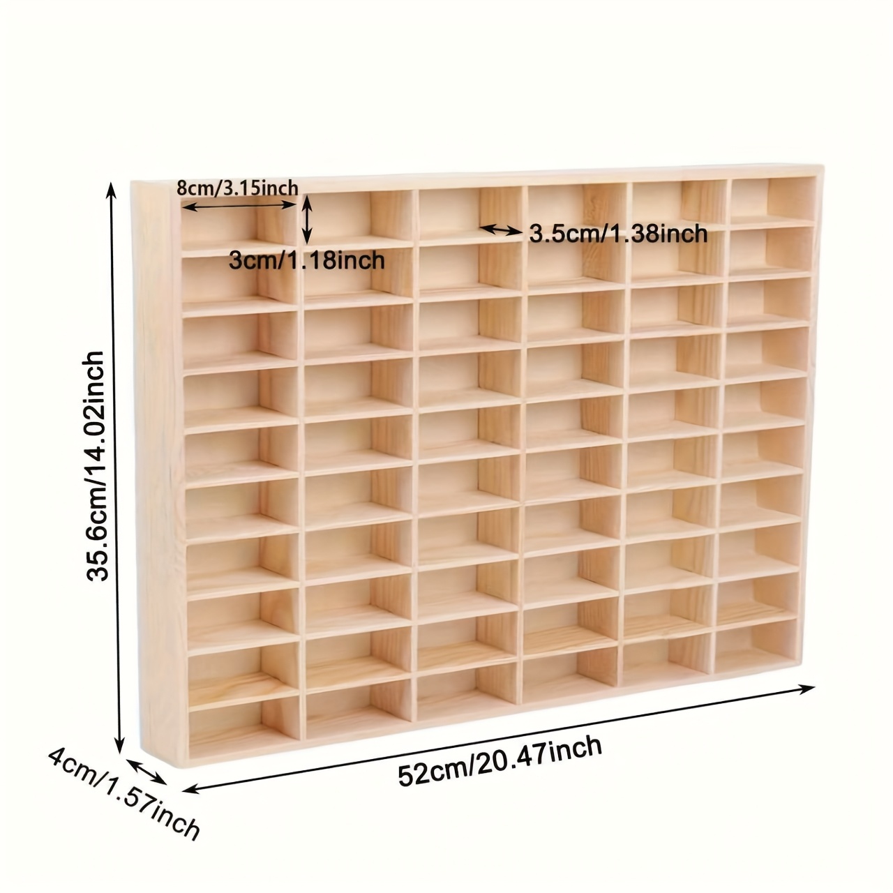 Image of 1pc Wooden Car Model Storage Box, Lidless With Hook Accessories, Wooden Model Display Case For Bedroom, Living Room, Kitchen, Craft Storage Box And Organizer