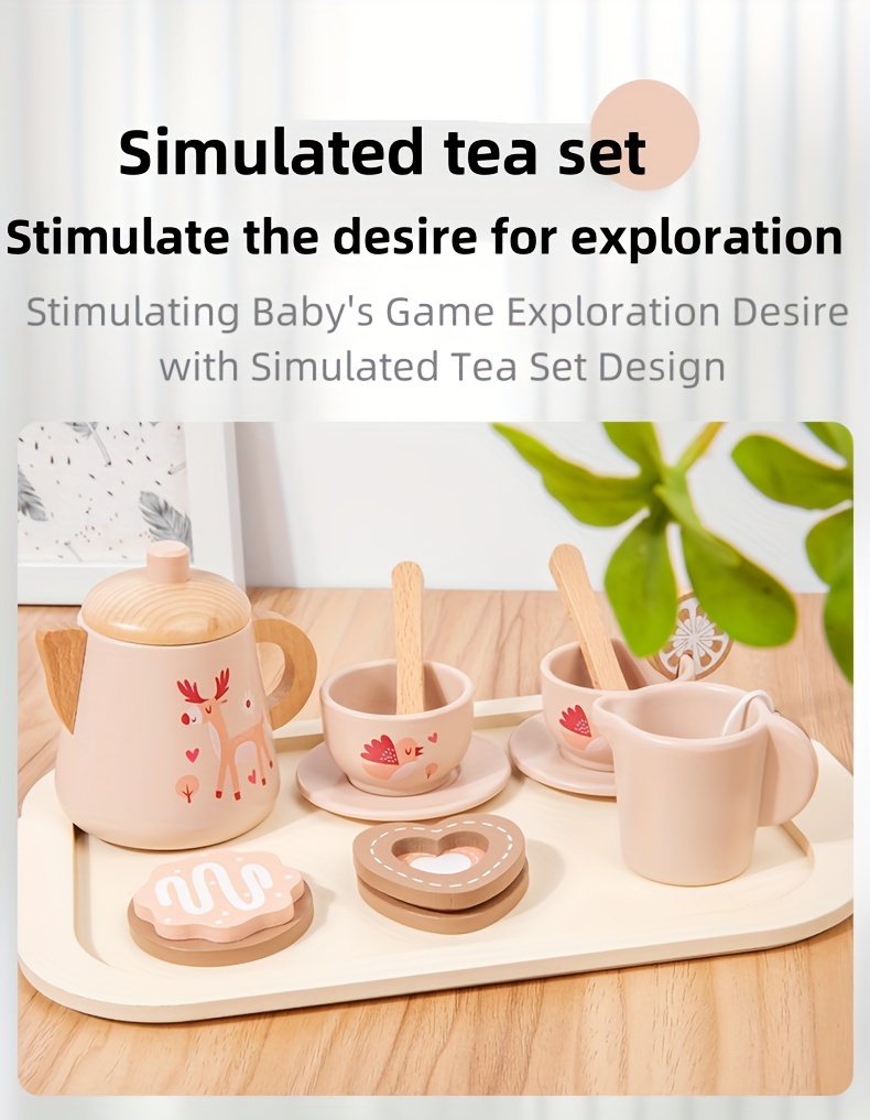 Wooden Tea Set For Kids Delightful Afternoon Tea Playset With Tea Pot