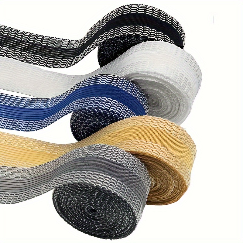 

5 Pcs/pack 2.5cm/0.984inch Wide Hemming Tapes - Sewing, Knitting, And Craft Supplies - Black, White, Beige, Gray, Blue, And Mixed Colors - Non-waterproof - Miandudu Brand