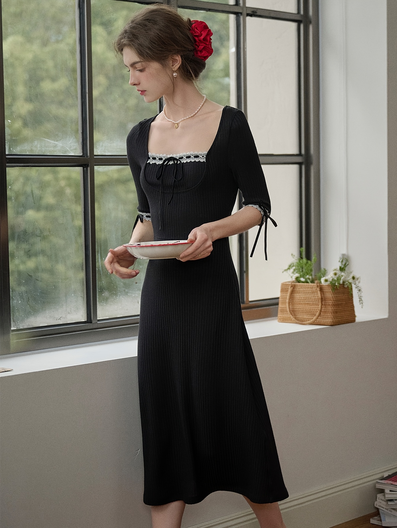 elegant vintage black dress Mother Of The Bride Dresses Fuchsia Elegant 3/4 Sleeves Lace Sequins B