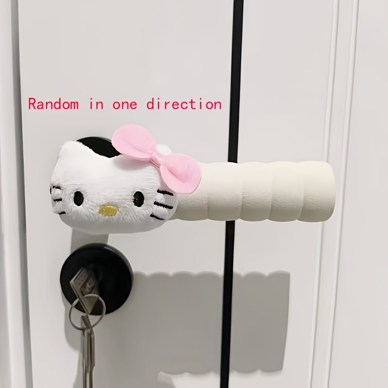 E-shop Hello Kitty Türgriff Handschuh - Niedlich Weiß und Golden, Weicher Gummigriff, Geeignet für Schlafzimmer und Mehr