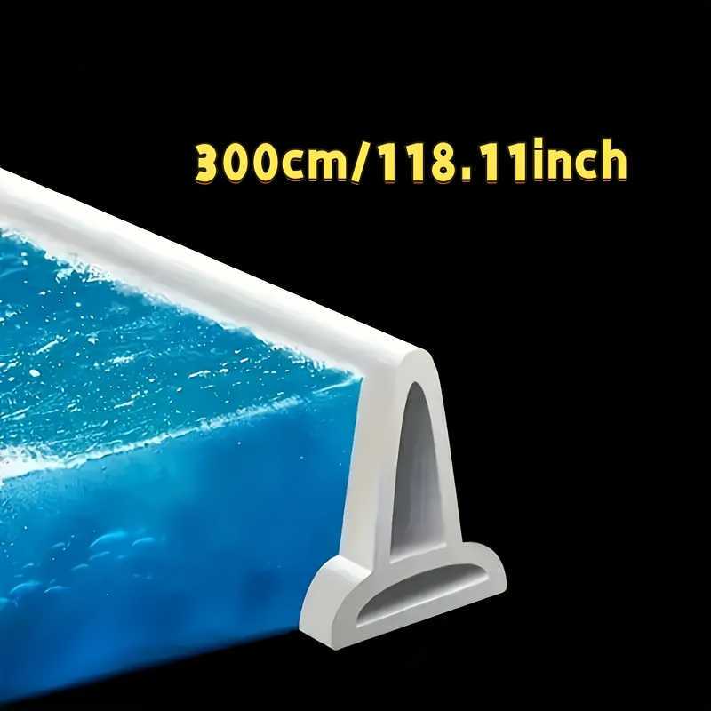 1pc Silicone Bathroom Strip, Effective Splash Guard Shower Dam And Flood Barrier, Easy-to-install Kitchen Water Barrier For Wet-dry Solution