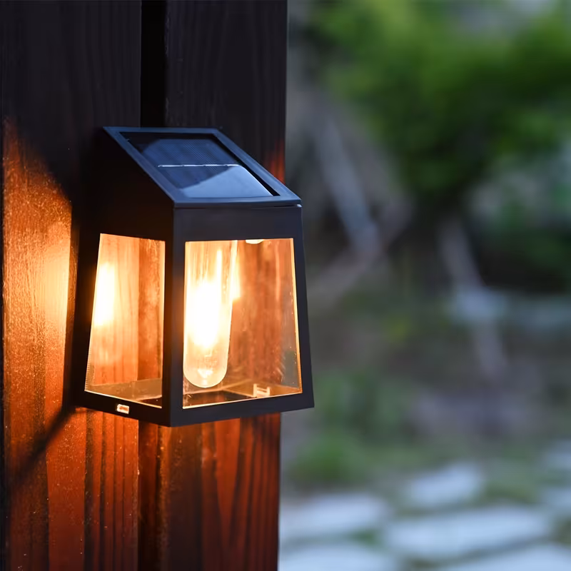 2pcs solar wall light plaster wall light wall installation solar lamp decoration solar wall light sensor lamp automatically your yard porch garden road garage Product details 1
