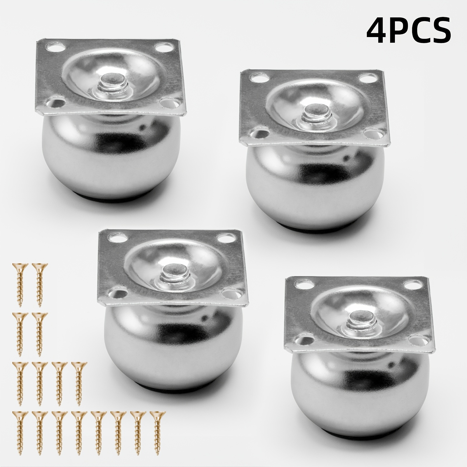 Image of 4pcs Furniture Feet, Mini Round Ball Feet, Cabinet Feet, Sofa Legs, Suitable For Assembling Or Replacing All Kinds Of Furniture Feet