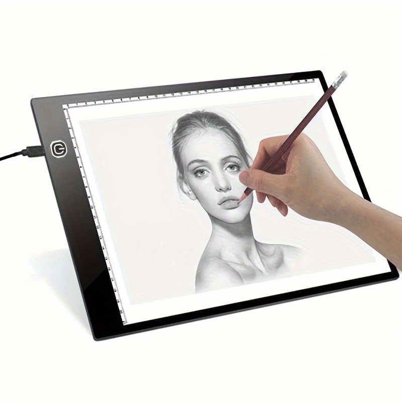 Tablette graphique numérique A4 : bloc-notes lumineux LED pour écrire,  peindre, dessiner et tracer - Tableau de copie d'art électronique USB  Halloween