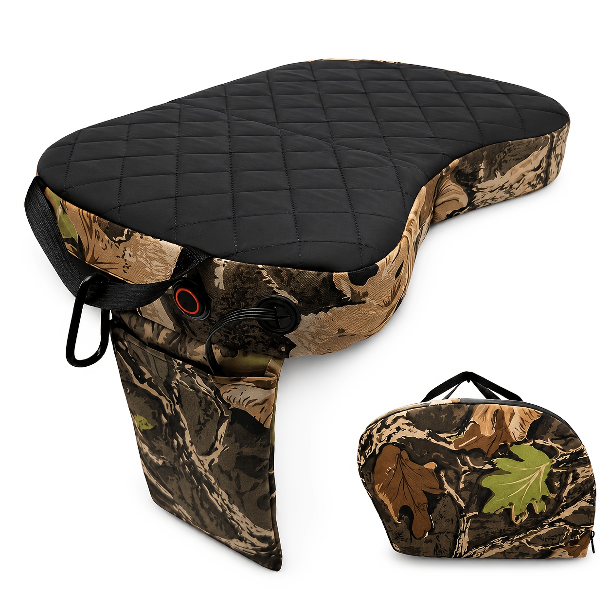 TEMU Portable Foldable Heated Seat Cushion, Usb Powered 3-level Adjustable Heating Pad, Oxford Fabric Lightweight Outdoor Seat Warmer For Stadium