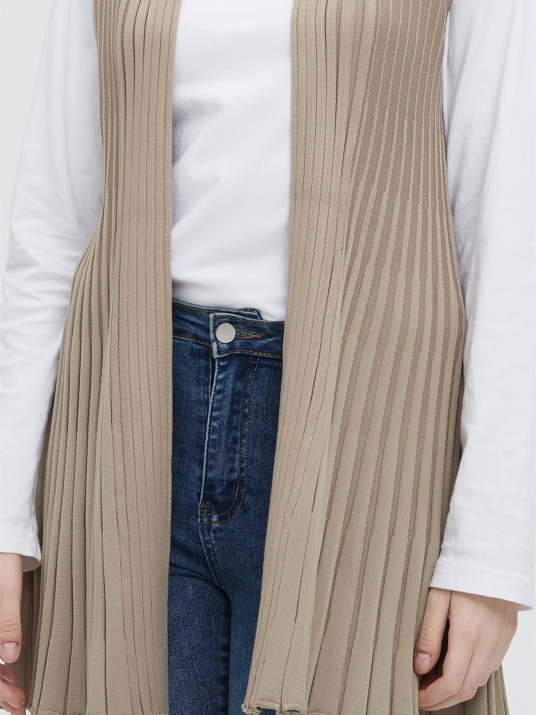 sleeveless cardigan women front open sweater