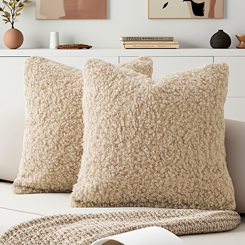 TEMU Taie d'oreiller en laine artificielle, facile et polyvalente, soufflante, disponible en plusieurs tailles, au , pour les intérieurs que les