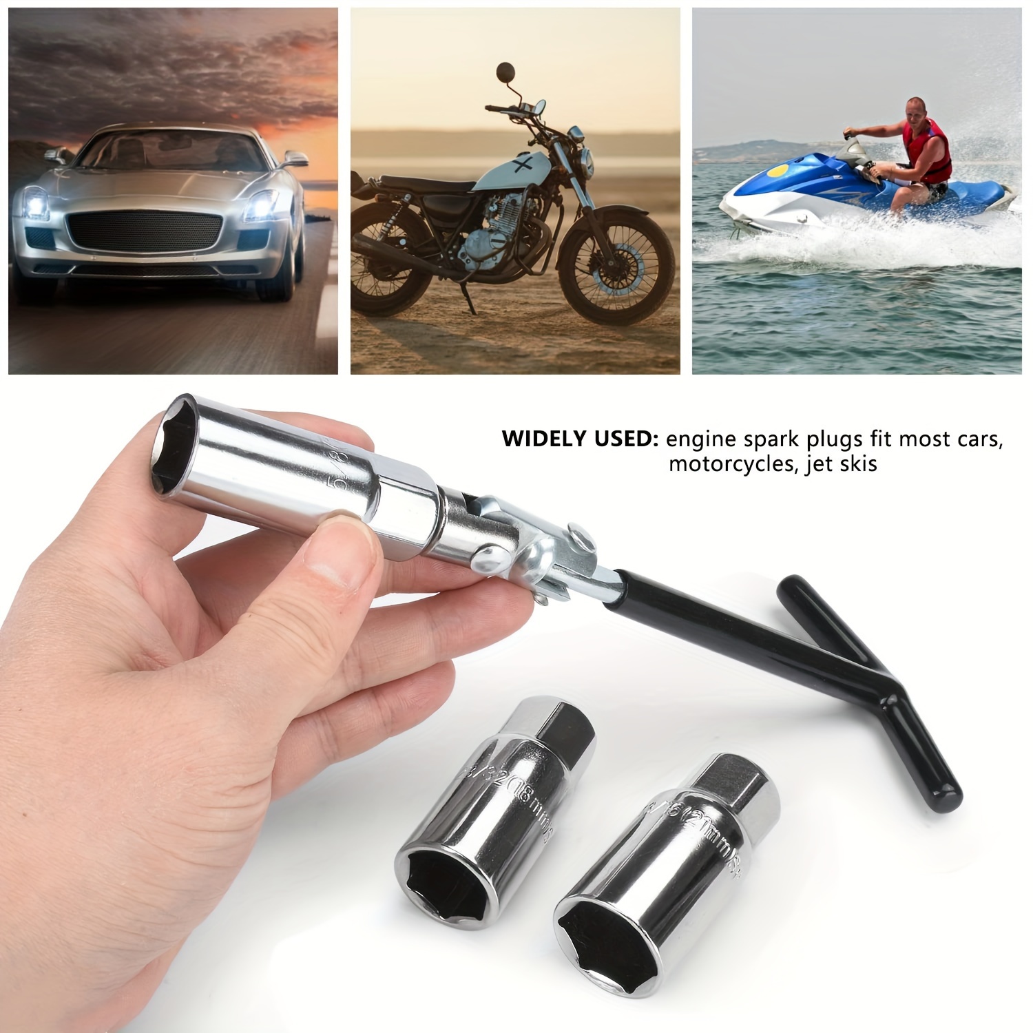 Spark Plug Wrench Set Car Repair Parts Spark Plug Set T Handle Socket Spanner Car Repair Tool Suitable For Motorcycle 16mm 18mm 21mm