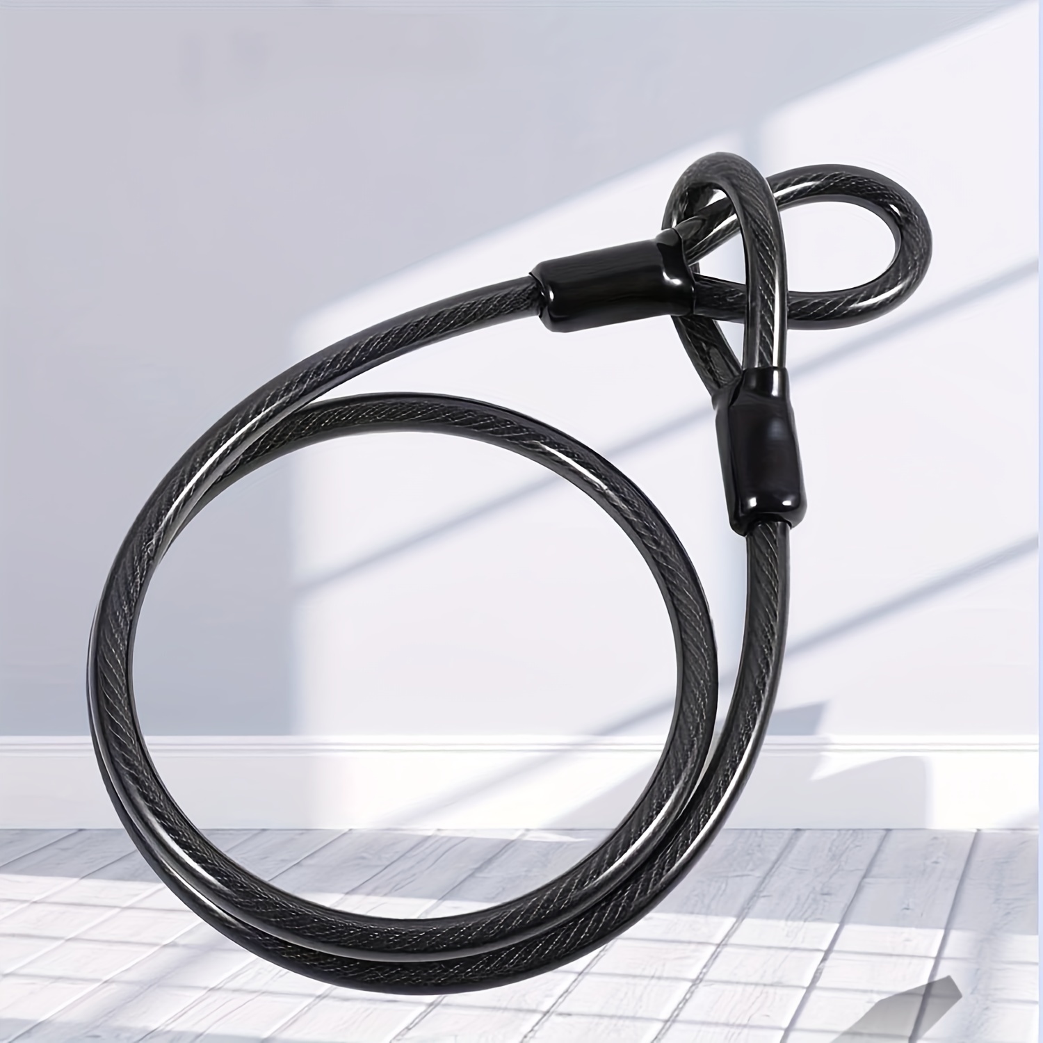 

Polished Stainless Steel Security Cable For Bikes, Hand-controlled Braided Wire Loop With High Strength For Bicycle Safety And Sports Lifting Equipment