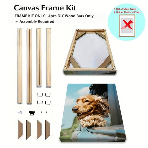 1 set canvas frame kit 4 bars wooden stretcher bars with additions frame kit no canvas included easy assembly canvas be 5cm larger than frame for canvas painting 30x40 40x60cm