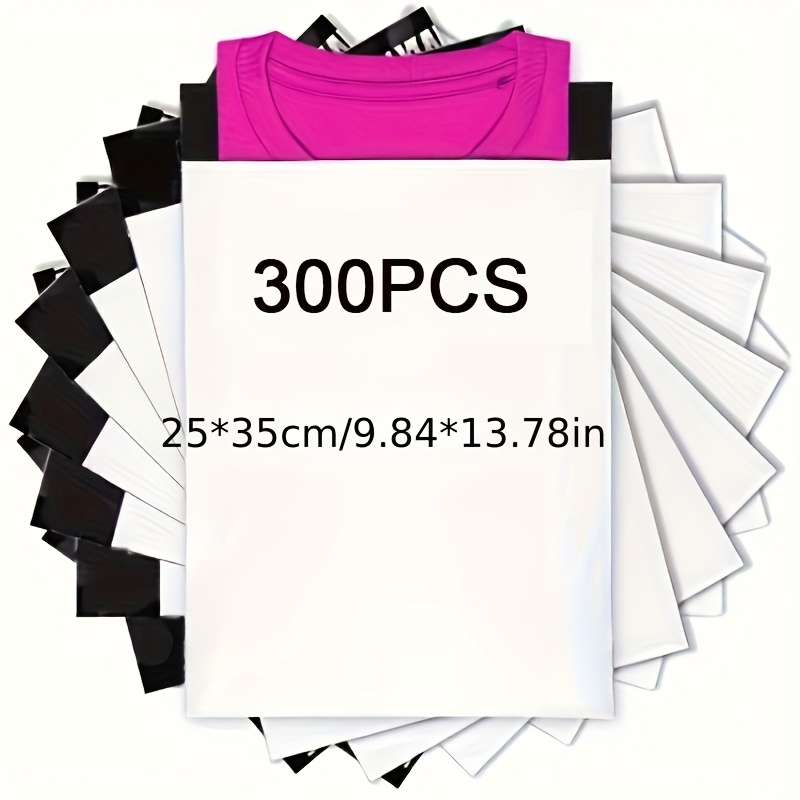 300pcs Of White Self-sealing Shipping Envelopes For