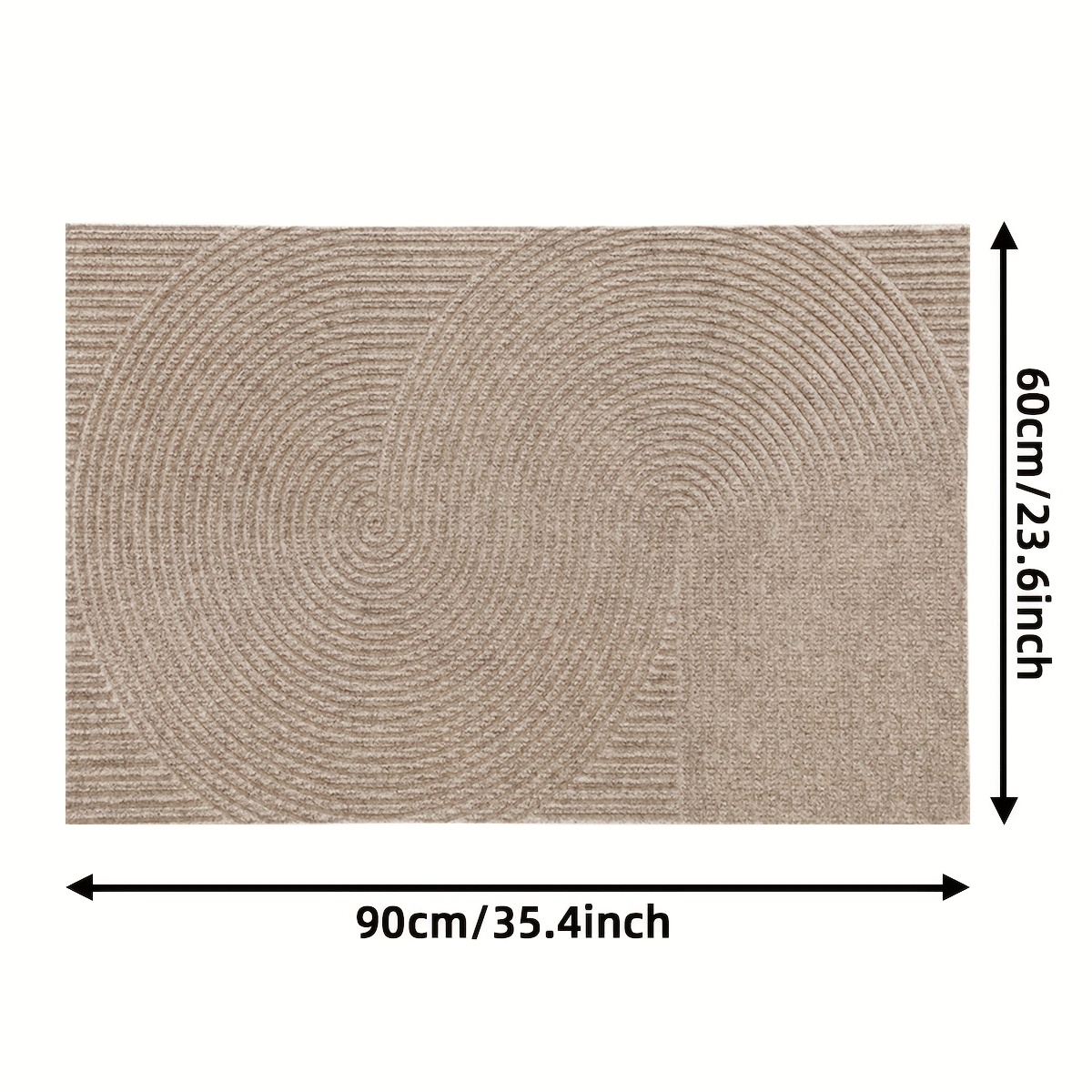 Image of Heavy Duty Geometric Striped Doormat, Thin Non-jamming Non-slip Absorbent Entrance Mat, Washable Polyester, Perfect For Seasonal Home Decor, Patio, Garage, Entryway Mats