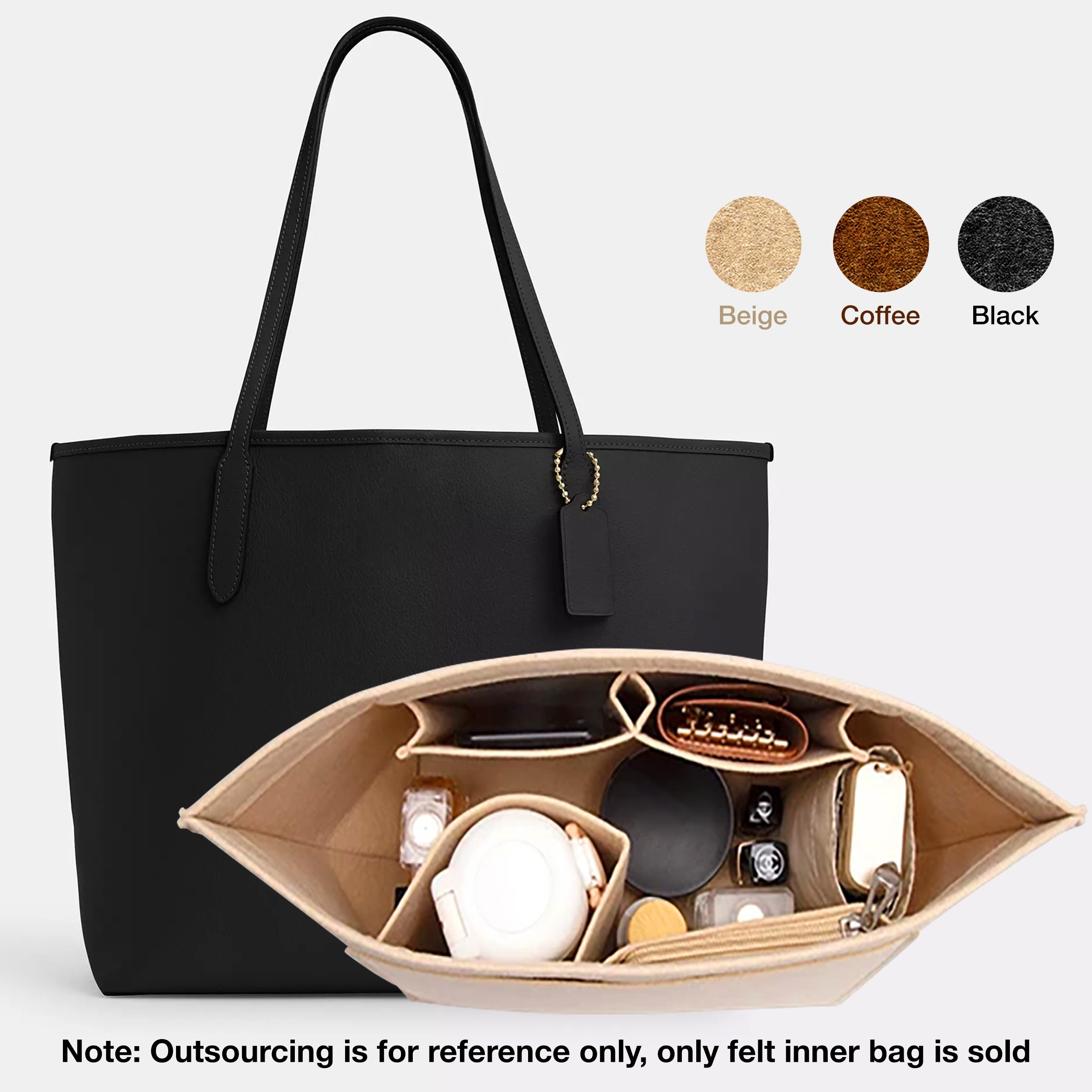 Felt tote bag organizer sale