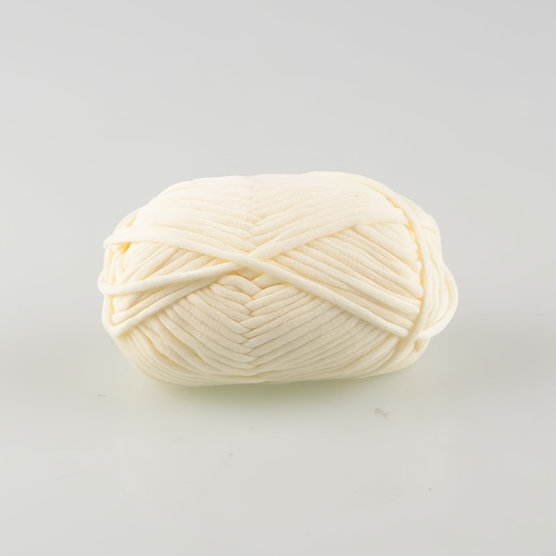 Image of 1pc 50g 80m 3149in For Crochet 4.5mm Round Hand Knitting Yarn Bag Cushion Mat Crocheting Yarn Diy Hat Shoe Line Amigurumi Doll Threads