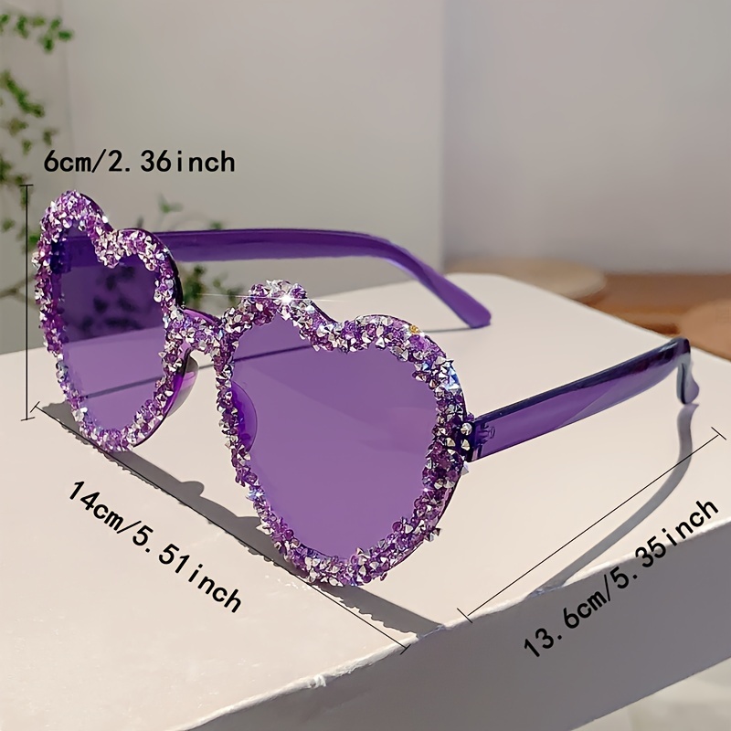 1pc women rimless frame heart shaped glasses multi color  display picture 1