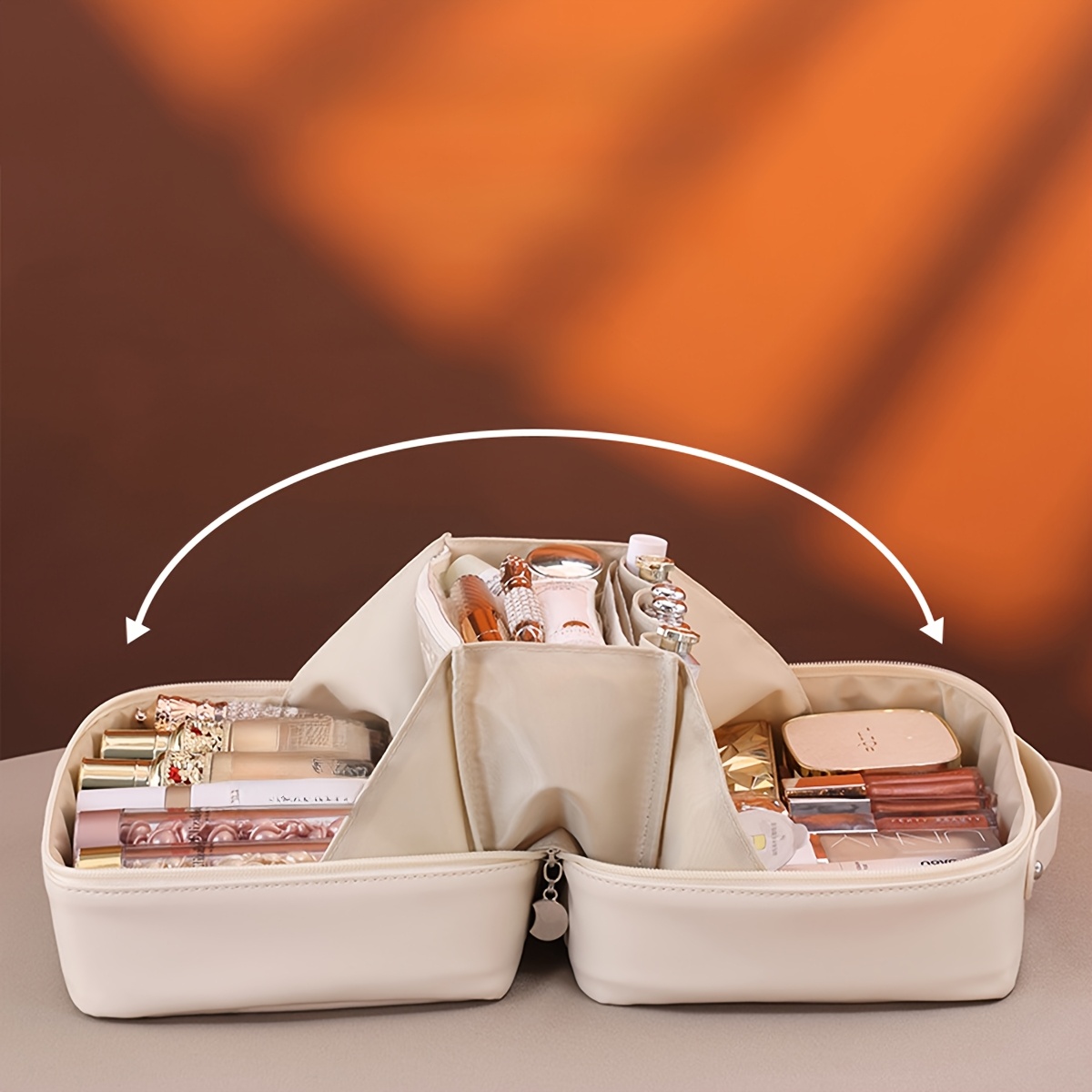 1pc portable pu flame makeup bag large capacity professional - Temu United  Arab Emirates