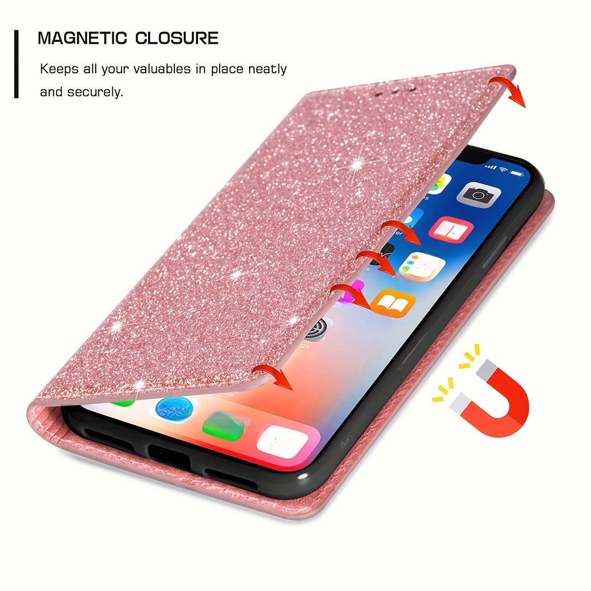 Husă Telefon - Husă Portofel Robustă, Design pentru Samsung Galaxy A15, A55, A16, A54, A53, A35, A56, A36 și A26, cu Închidere Magnetică